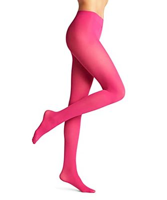 FALKE Women's Pure Matt 50 DEN W Ti Semi-Opaque Plain 1 Pair Tights, Red Berry 8390, M-L