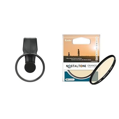 EXAPRO Set fotografico per smartphone con clip per filtri + Kenko NOSTALTONE ORANGE ø49mm