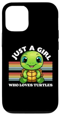 Just A Girl Who Loves Turtles - Maglietta da donna, per amanti delle tartarughe Custodia per iPhone 12/12 Pro