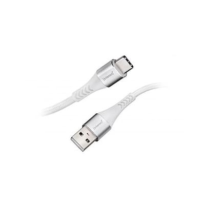 VoltShine USB-kabel – 1,5 m vit USB-A till C-kabel, perfekt för dataöverföring och snabbladdning