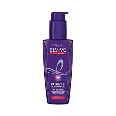 L'Oreal Paris Elvive Colour Protect Purple Anti-Brassiness Hair Oil For Highlighted Brunette, Blonde & Grey Hair 100ml