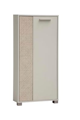 Schildmeyer Buffet Haut Edno 159989 - Beige crème/Canasta - 59,8 x 19,5 x 124 cm