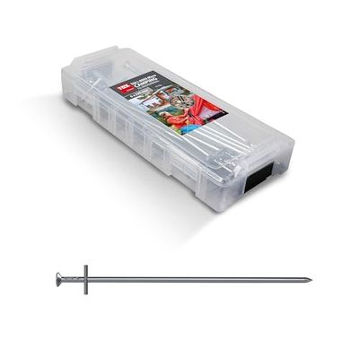 TOX L-BOXX Micro kołek kempingowy 6x230 mm, kołki wykonane z wytrzymałej stali, ocynkowane, do zabezpieczania namiotów i nie tylko, 10 sztuk w zatrzaskowym L-BOXX Micro dla wygodnego, 094901516