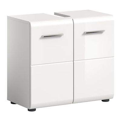 xonox.home Badkamer Ice X86A9705 Wastafelonderkast onderkast kast aan de voorzijde wit hoogglans corpus wit Nb, ca. 60x54x32 cm