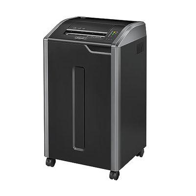 Fellowes 4698001 Destructeur de documents 425Ci Coupe Croisée 28-30 feuilles avec technologies 100% Anti-bourrage, Détection tactile et réducteur de consommation d'énergie noir