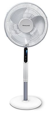 Honeywell - Ventilateur oscillant sur pied Honeywell Advanced QuietSet (5 vitesses, fonction minuterie, oscillation à 70 °, hauteur réglable, télécommande, pratique) HSF600W