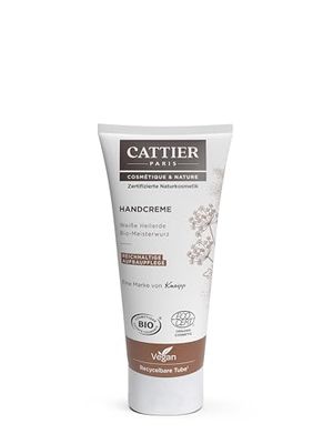Cattier Hand Cream Rich Restorative Care with White Healing Clay Natural Cosmetics 75 ml