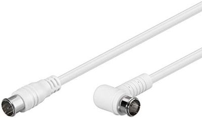 Goobay 67347 hoekige SAT-antennekabel (80 dB), 2x afgeschermd, F-stekker (Quick) > F-stekker (Quick) 90° (volledig afgeschermd)