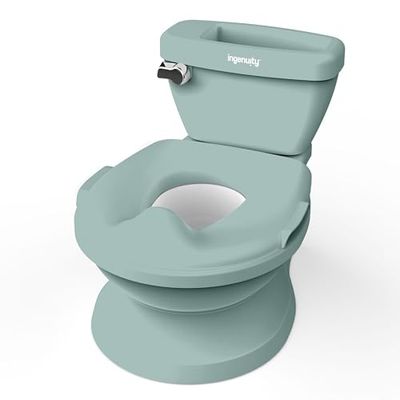 Ingenuity My Size Potty Pro, spädbarn potträning toalett, verklighetstroget spolande ljud, för åldrarna 18 månader, upp till 22,7 kg (grön)