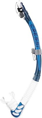 Cressi Epsilon SPE Alpha Ultra Dry Snorkel de silicone, Diving and Snorkeling Made in Itáliy, unissexo, azul claro, tamanho único