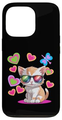 Occhiali da sole con gatto anni '60 Custodia per iPhone 13 Pro