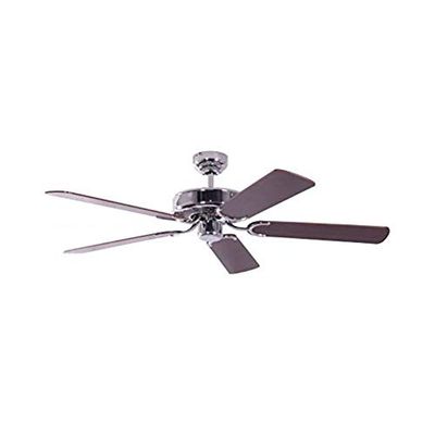 Pepeo 13322010132_v4 plafondventilator zonder verlichting Potkuri, behuizing staal, vleugelkleur mahonie, 132 cm, voor ruimtes tot 25 m²
