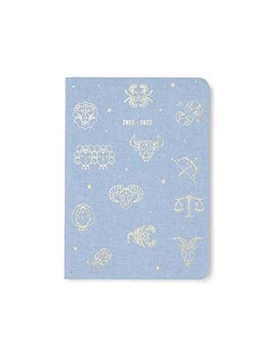 Letts of London Zodiac A6 Academic 22.23 Day to a Page with appointments Diary - Sky, Sky Blue (23-031752)