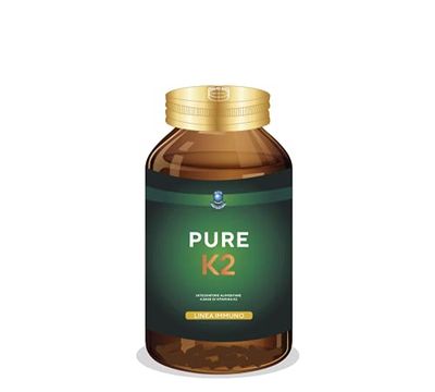 SEB - PURE K2 - Integratore alimentare naturale di Vitamina K2 MK7-60 capsule. 100% vegetale, 100 mcg per capsula