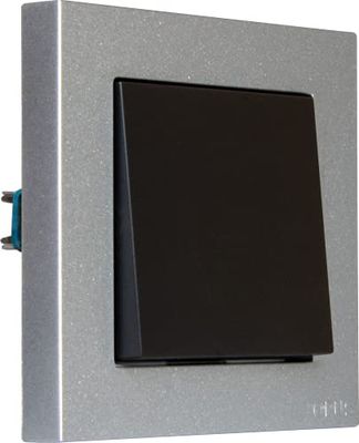OPUS® 55 Pulsante completo telaio Cubo, colore antracite/alluminio argento-lucido