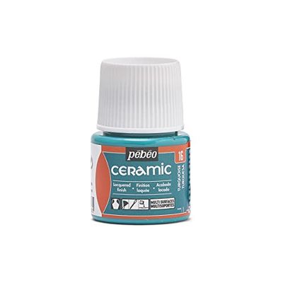 Pebeo - Cerámica - Color opaco para terracota, cerámica y loza - Botella 45 ml, Turquesa
