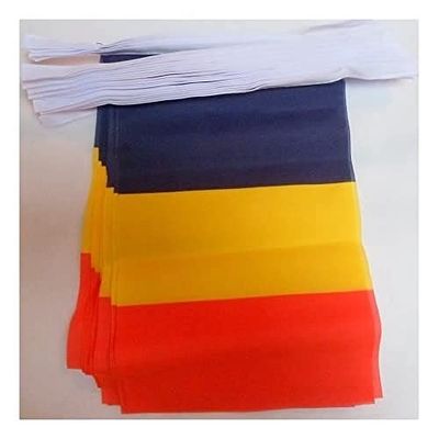 AZ FLAG Guirlande 12 mètres 20 Drapeaux Tchad 45x30 cm - Drapeau tchadien 30 x 45 cm