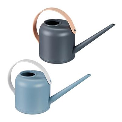 Relaxdays Arrosoir Plantes d’intérieur, Lot de 2, 1,7 Litre, Plastique, arroser Fleurs, Long Bec, Multicolore