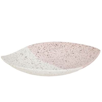 Romimex Tafeldecoratie, wit/roze, keramiek, 28 x 6 x 23 cm