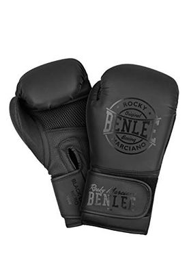 BENLEE Rocky Marciano Unisex – Adulto Black Label Nero Artificial Leather Boxing Gloves, 12 oz