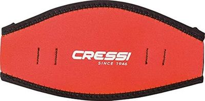 Cressi Mask Strap Cover, Testiera in Neoprene per Maschere Subacquee Unisex Adulto, Rosso, Universale