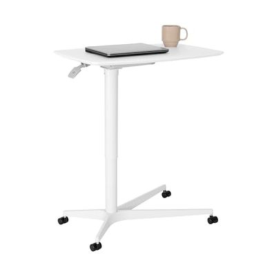 Seville Classics Airlift XL Mobiele tafel, pneumatisch, in hoogte verstelbaar van 68,8 tot 106,4 cm, van aluminium, 71 x 50 cm