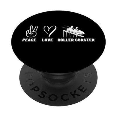 Montaña rusa Peace Love para hombres y mujeres PopSockets PopGrip Adhesivo