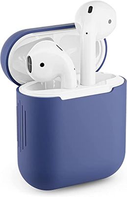 Skyddsfodral för Apple Airpods 1 & 2 silikonfodral Airpod-fodral som passar perfekt (blå)