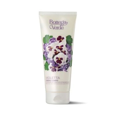 Bottega Verde - Violetta, Crema Corpo Idratante, 200 ml, con Estratto di Viola e Olio di Mandorle Dolci, Azione Nutriente e Profumata, per Tutti i Tipi di Pelle