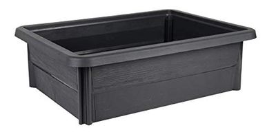 EDA - grönsaksgård trädgård 67 L - golvmatta - UV-skyddad - 79 x 59 x 24,2 cm - antracitgrå