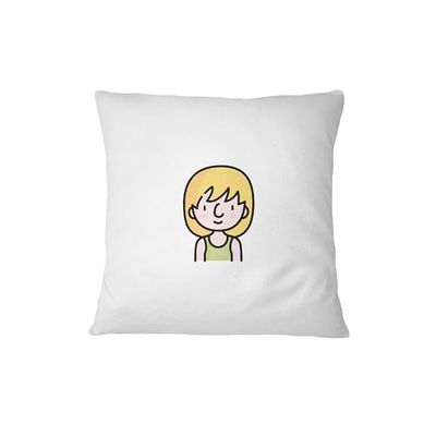 Bona Basics Housse de Coussin décorative, Polyester, white-417, 45 x 45 cm