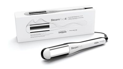 L'Oréal Professionnel, SteamPod 4 Fer à lisser vapeur tout-en-un professionnel avec technologie vapeur pour tous les types de cheveux, lisses à bouclés