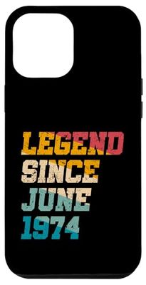 Légende depuis juin 1974 : 51e anniversaire amusant et rétro de 51 ans Coque pour iPhone 12 Pro Max