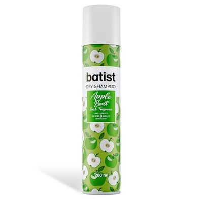 Batist Shampoo Secco Apple Boost, Shampoo a secco con profumo fresco di mela verde, Shampoo secco profumato per acconciature e messe in piega, per tutti i tipi di capelli, 200 ml, Made in Italy