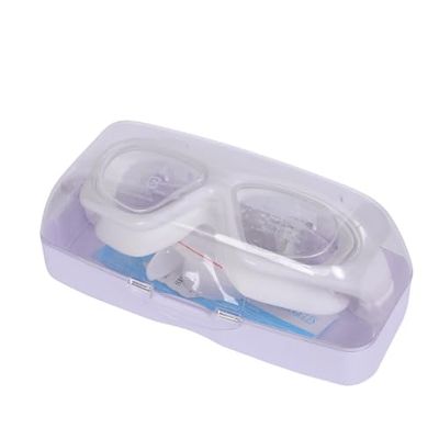 Endless EL1007 Premium simglasögon med anti-dimma och UV-skydd | Vit | Material: Silikon, PU | Snygga 180 graders vidsiktsglasögon | Mjuk silikonpackning för läckagefria | Med hårt fodral