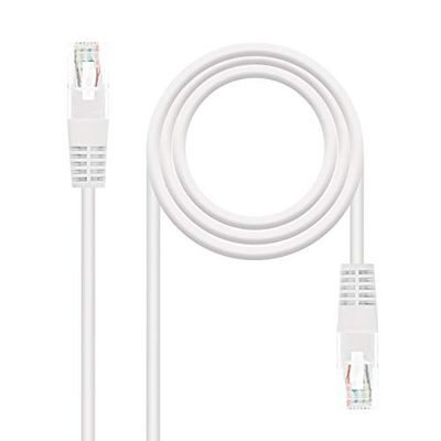 NanoCable 10.20.0103-W - Câble Ethernet RJ45 Cat.5e UTP AWG24, Blanc, 3mts