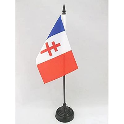 AZ FLAG Drapeau de Table France Général de Gaulle 15x10cm - Petit Drapeaux DE Bureau français 1959 10 x 15 cm