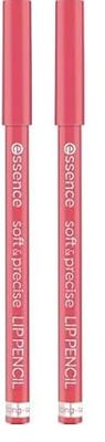 essence Soft & precise Crayon contour des lèvres N°207 Orange Longue durée Résultat immédiat Naturel, végétalien, sans parfum, sans alcool, sans conservateur, lot de 2 (0,78 g)
