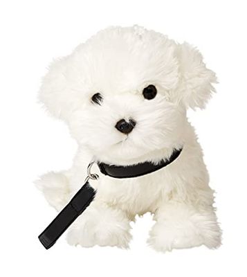 Uni-Toys - Maltais avec Laisse - 26 cm (Longueur) - Chien en Peluche - Peluche, Doudou