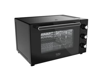 Beko - BMF60B - Fornetto Elettrico, Cottura Ventilata, 60 Litri, 2000 W, 5 Funzioni, Timer 120 min, Temperatura fino a 230° - Nero, 62 x 38.5 x 52h cm