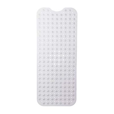 Relaxdays Tappetino Antiscivolo per Vasca da Bagno, Extra Grande, con Vaschette, Lavabile, LxP: 97 x 39 cm, Trasparente