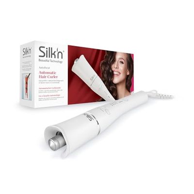 Silk'n Fer à boucler I AutoTwist I Boucle les cheveux rapidement et automatiquement I 30 x 6,8 x 6,8 cm I Blanc