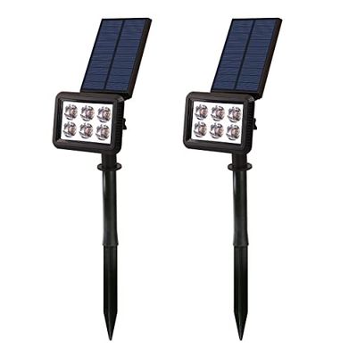 Lotto di 2 faretti solari proiettore 100LM 2x SQUARY Nero