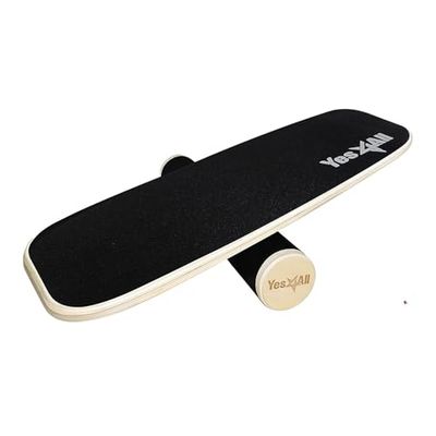 Yes4All Y5G8 Balance Board Trainer, superficie liscia e rullo rivestito in TPE spesso; tavola da allenamento in legno per tutti i livelli di allenamento, stabilità e forza del core