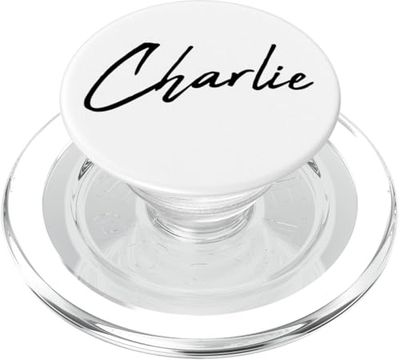Beautiful Handwritten Font Charlie Calligraphy PopSockets PopGrip para MagSafe