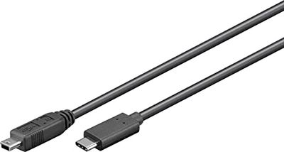 goobay 67989 Sync & Charge High Speed USB-C a Mini-B 2.0 cable de carga, 0,5m