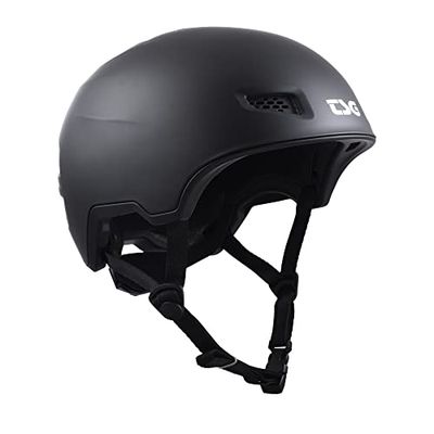 TSG All Terrain Solid Color Helm Sk8/Scooter/Fiets/Wake/Ski/Snow, Uniseks, Satijnen Zwart, L/XL