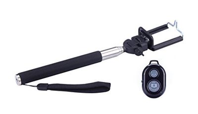 NK nk-bs3053-cr – Palo Selfie Bluetooth med fjärrkontroll (220–1 000 mm, 10 meter räckvidd, Android/iOS) svart