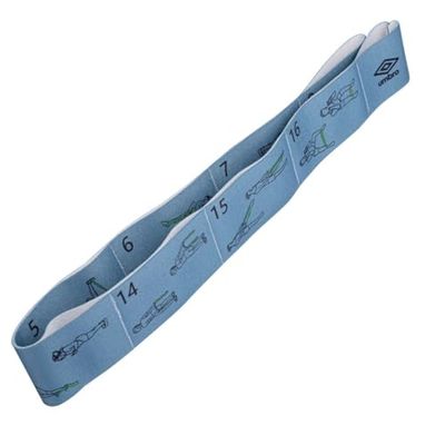 Umbro Fitnessbanden met 16 oefeningen, theraband, fitnessapparatuur voor thuis, terrabanden voor fitness, rubberen band, weerstandsbanden, trainingsbanden, weerstandsband, blauw
