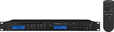 Monacor CD-112RDS/BT CD en MP3-speler met FM RDS Tuner en Bluetooth Ontvanger Zwart